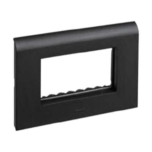 Legrand Myrius 3M Black Plate With Frame, 6732 33